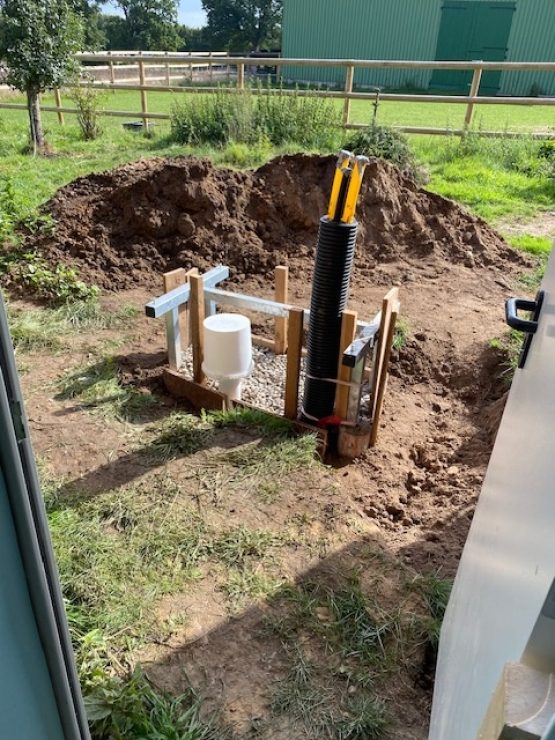 Installation einer neuen Wärmepumpe